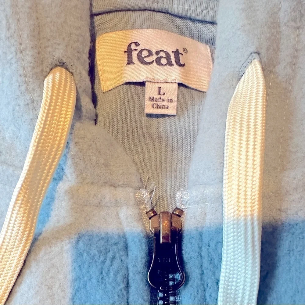 Feat Clothing BlanketBlend Zip Up Hoodie Large MSRP $128 - Picture 2 of 5